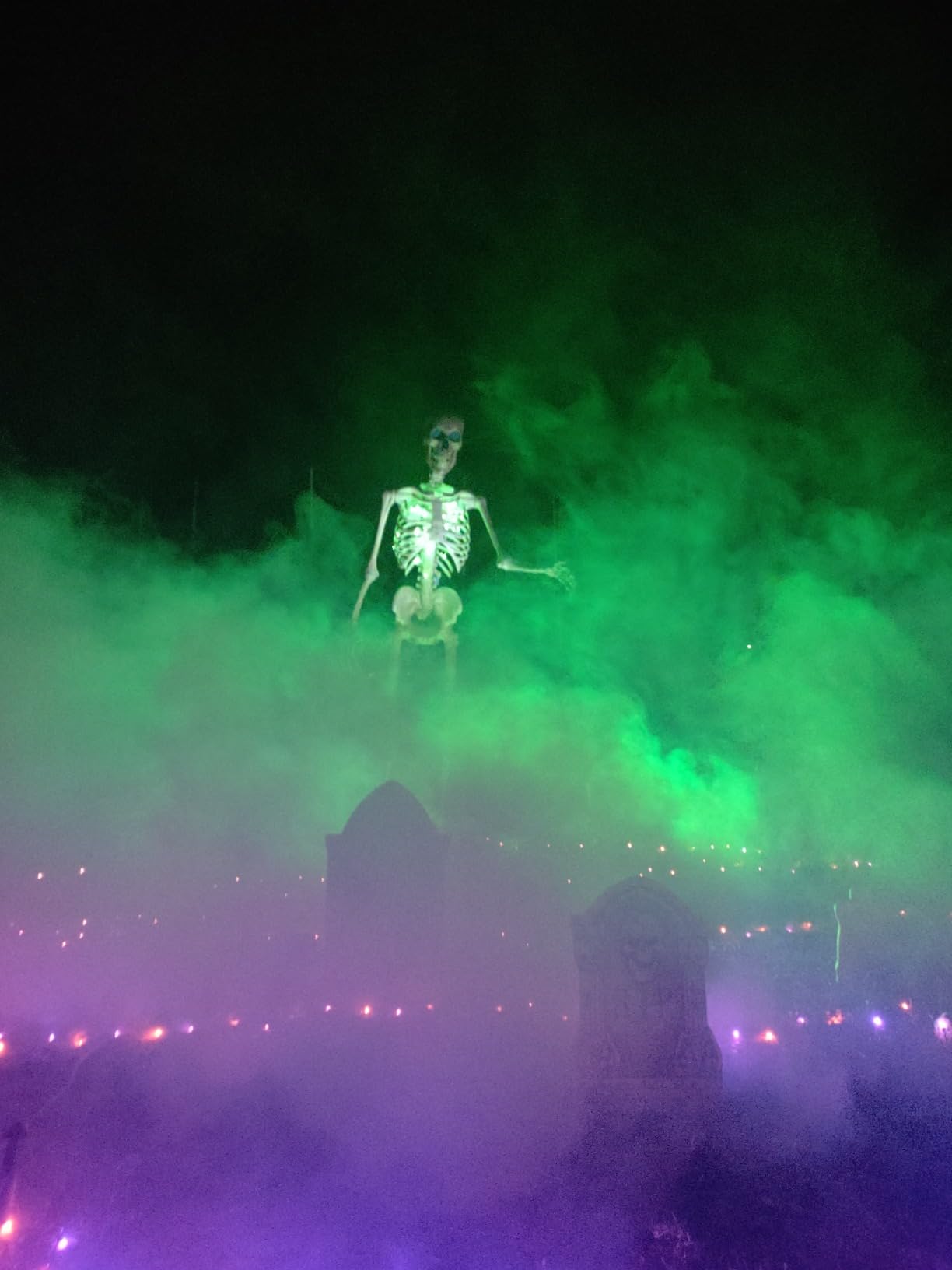 Fog Machine with Lights, 1500W Smoke Machine RGB 9 LED Lights for DJ Halloween Wedding Party Stage with Remote Control customer photo 1