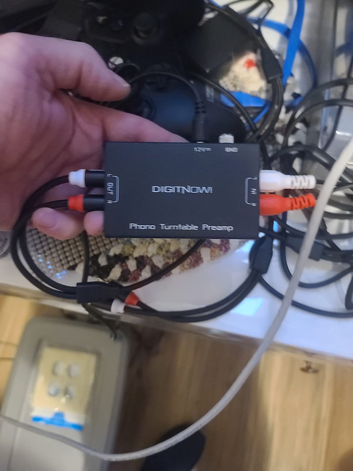Phono Turntable Preamp, Low Noise Stereo Preamplifier with RCA Input/TRS Output, High-Fidelity Audio with 12V DC Adapter for Vinyl Phonograph - Home Audio customer photo 2