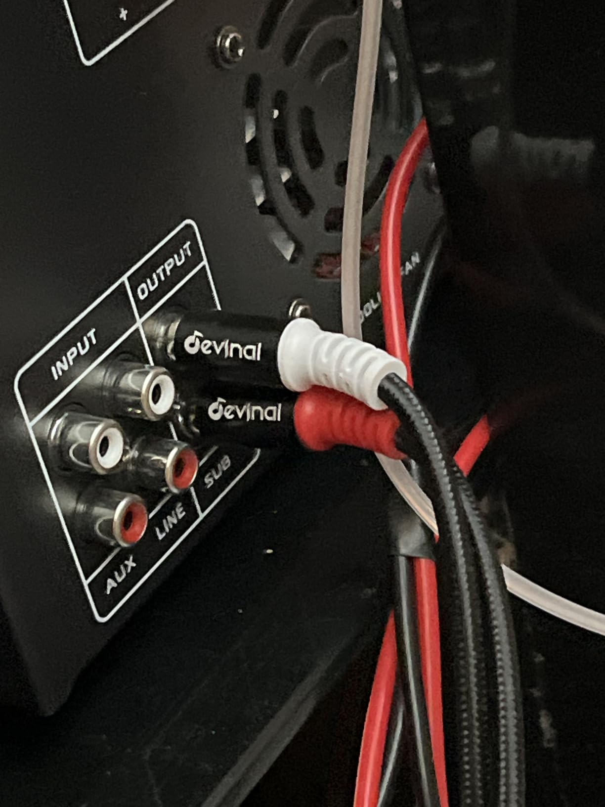 RCA Y Cable, RCA/Phono Y Splitter, RCA 1 Male to 2 Male Y Adapter, Male/Male Subwoofer Cable Gold Plated for subs/amps/Hi-Fis/Home Theater/receivers 3.3Feet/1M customer photo 1