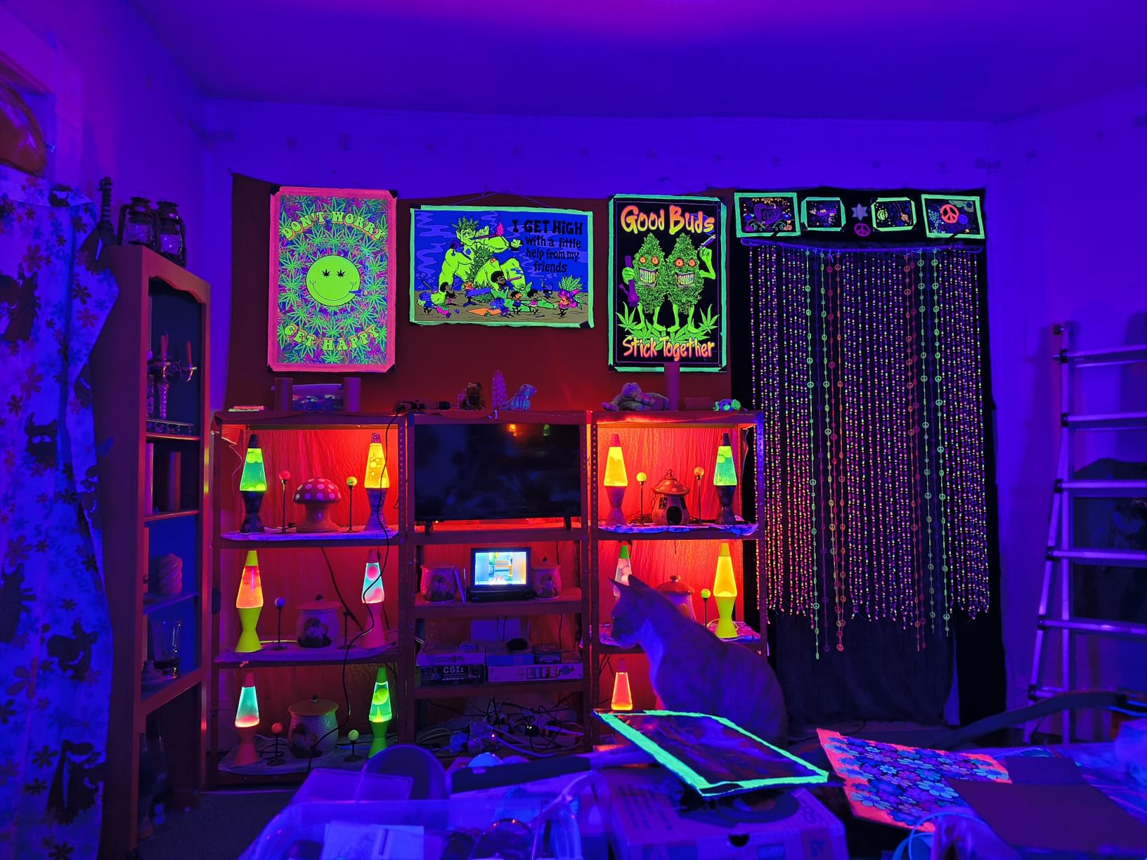 UV LED Black Light Bulb A19 E26 Base, 9W Blacklight Bulb for Party Glow Decor, 385-400nm customer photo 1