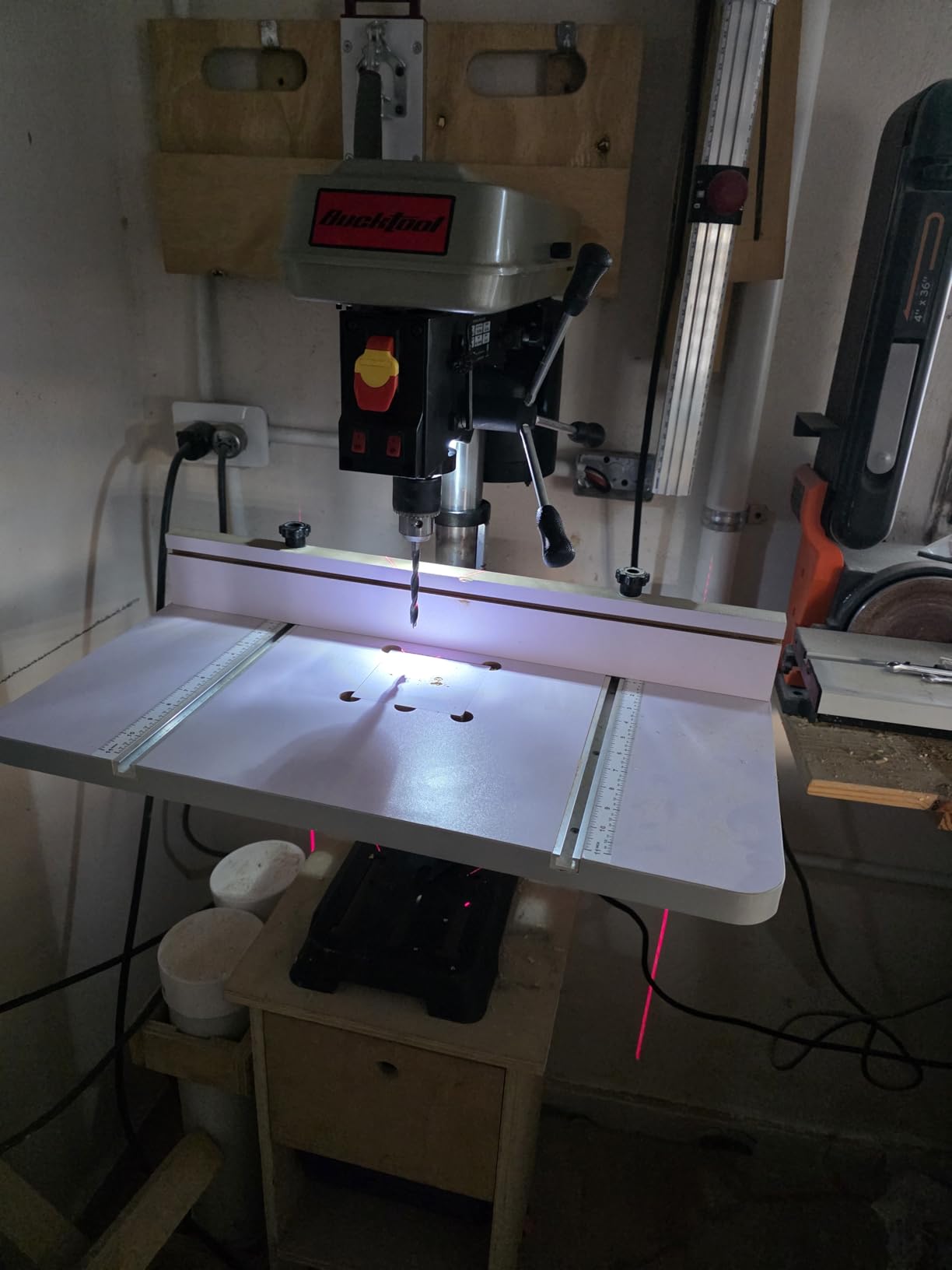 BUCKTOOL 10-Inch Drill Press 6.2 Amp 3/4 HP Bench Drill Press, 5-Speed customer photo 2