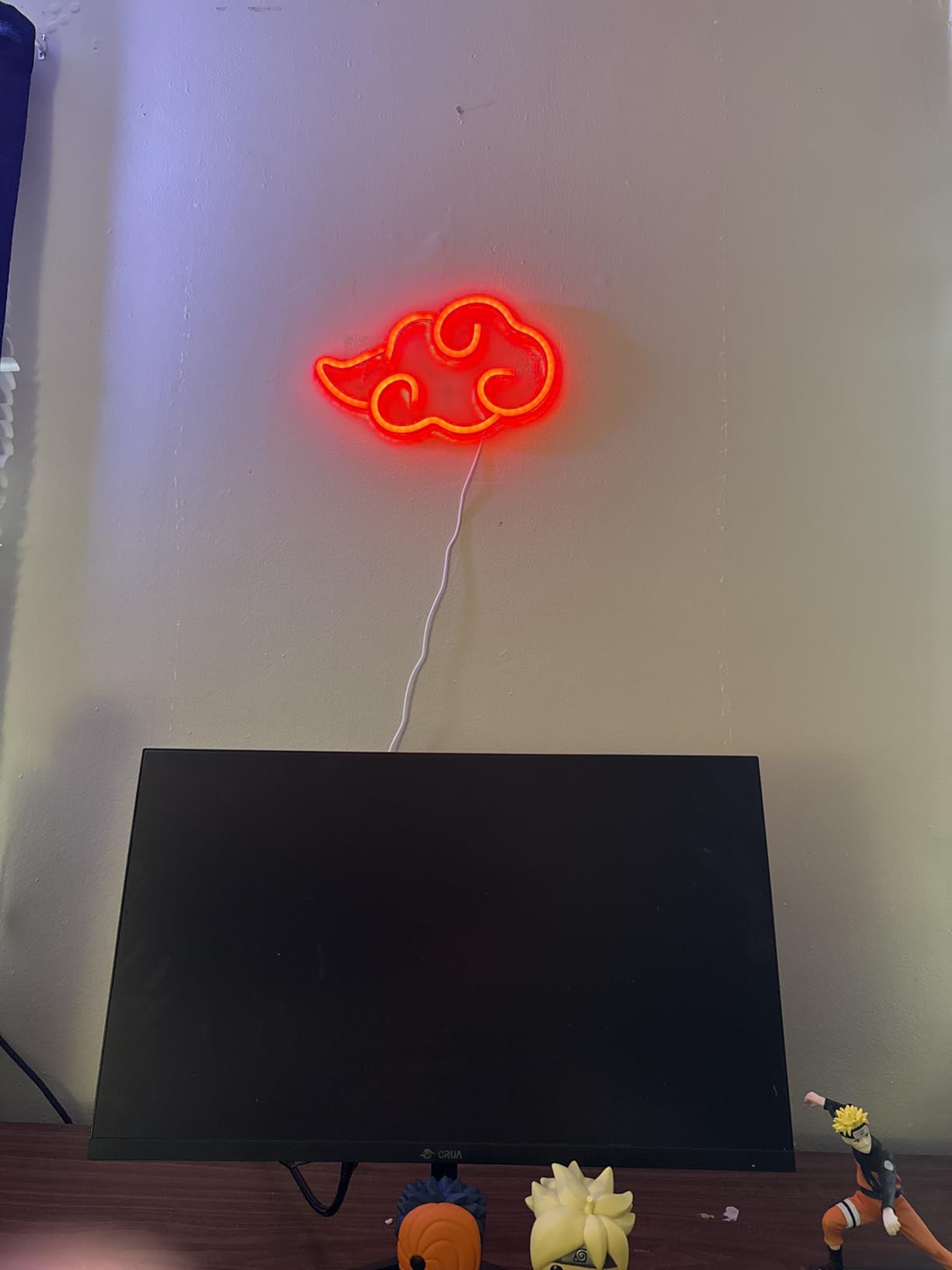 Dleouly Anime Neon Sign, LED Red Cloud Neon Signs for Wall Decor, Dimmable Gaming Neon Sign Wall Signs USB Night Neon Light for Bedroom Game Room Man Cave Party, Gifts for Your Son, Boyfriend(12x7in) customer photo 1