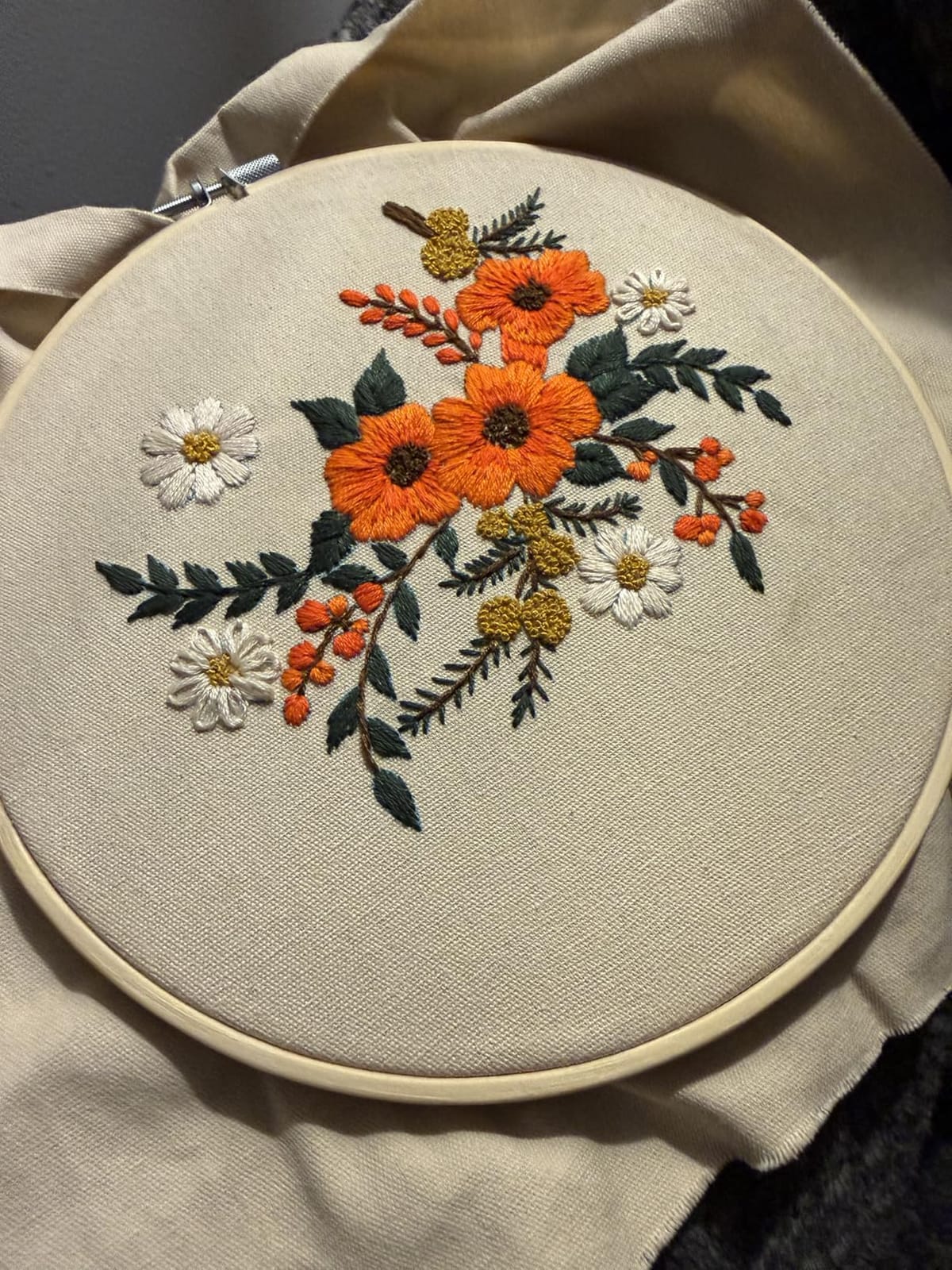 Santune 3 Sets Embroidery Kit,Cross Stitch Kits for Beginners,Needlepoint Kits for Adults with Easy Floral Pattern Hand Crafts,Hoop,Needle,Mothers Day Gifts customer photo 1