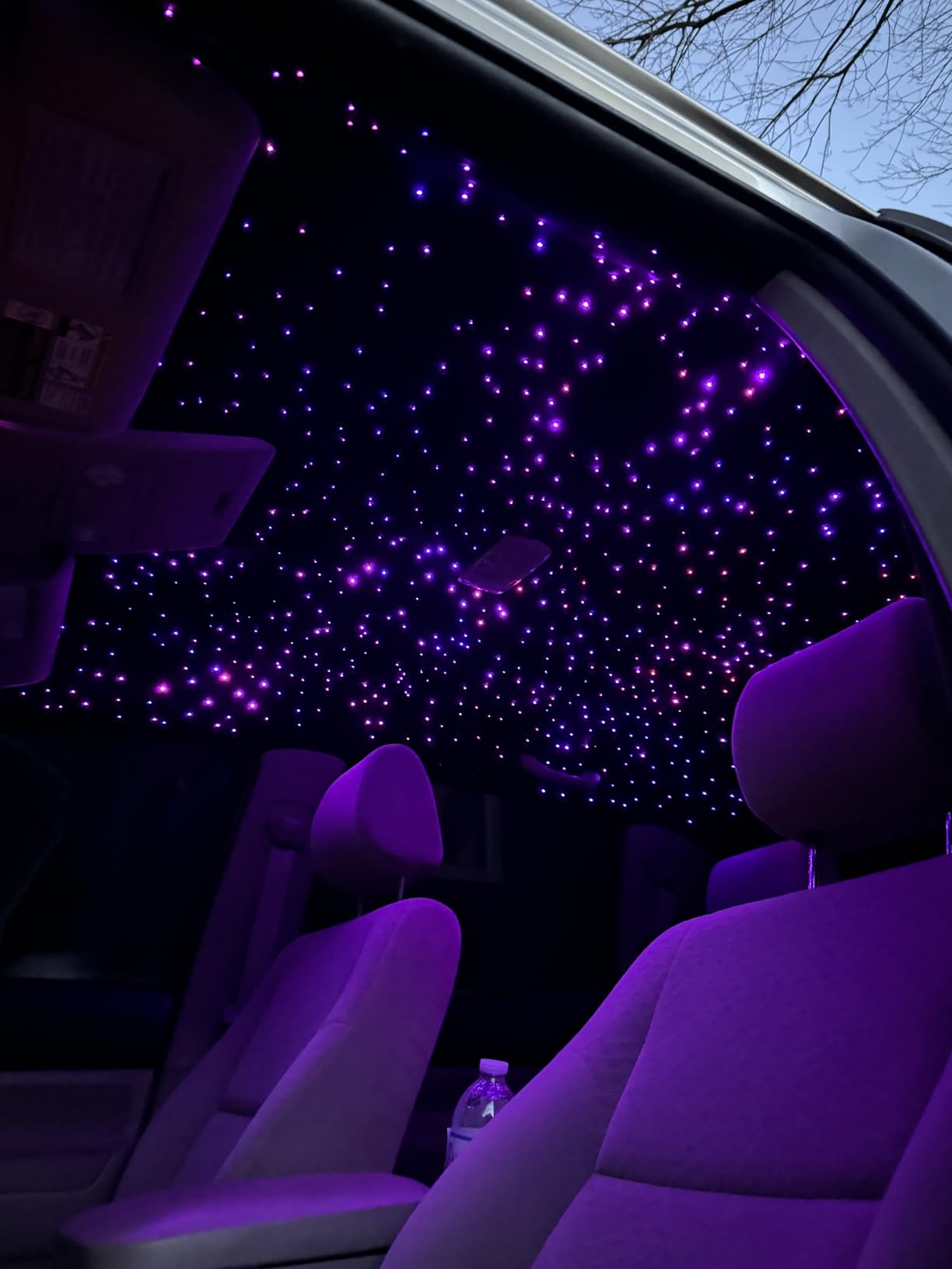 CHINLY Twinkle 650pcs 9.8ft 0.03in Starlight Headliner Fiber Optic Lights kit, Music Mode Bluetooth APP Control Remote, RGBW Star roof Lights for Star Headliner/Home Theater/Pool Ceiling customer photo 2