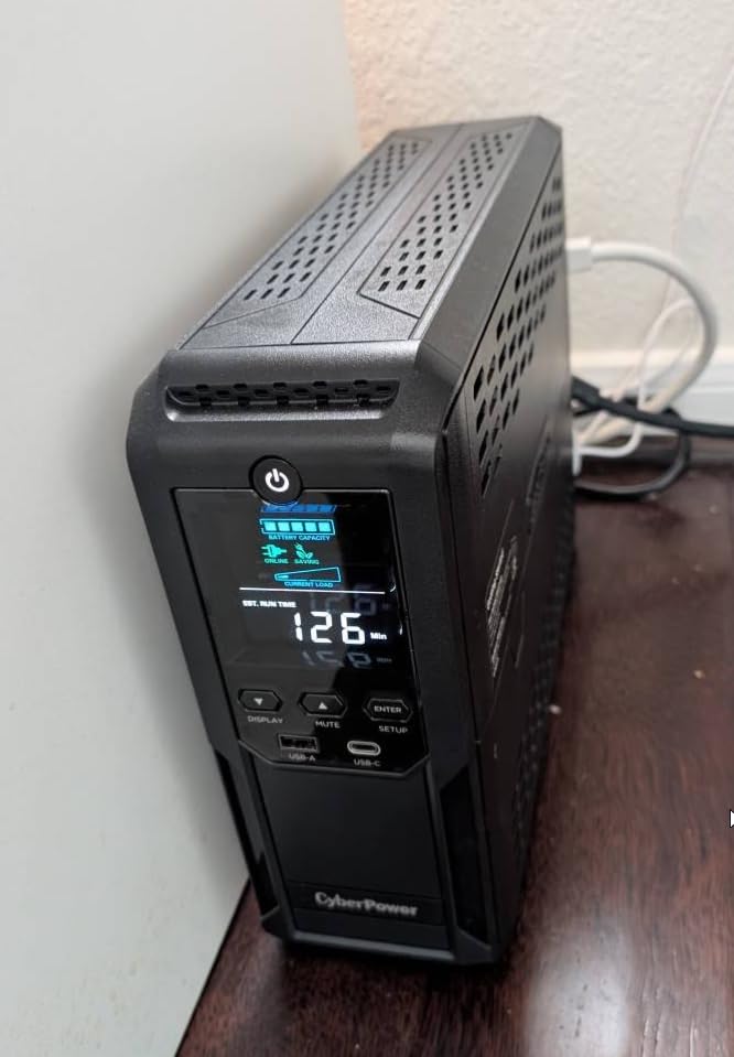 CyberPower CP1500AVRLCD3 Intelligent LCD UPS Battery Backup | 1500VA/900W, 12 Outlets, 2 USB Ports, AVR, Mini Tower, UL Certified customer photo 2
