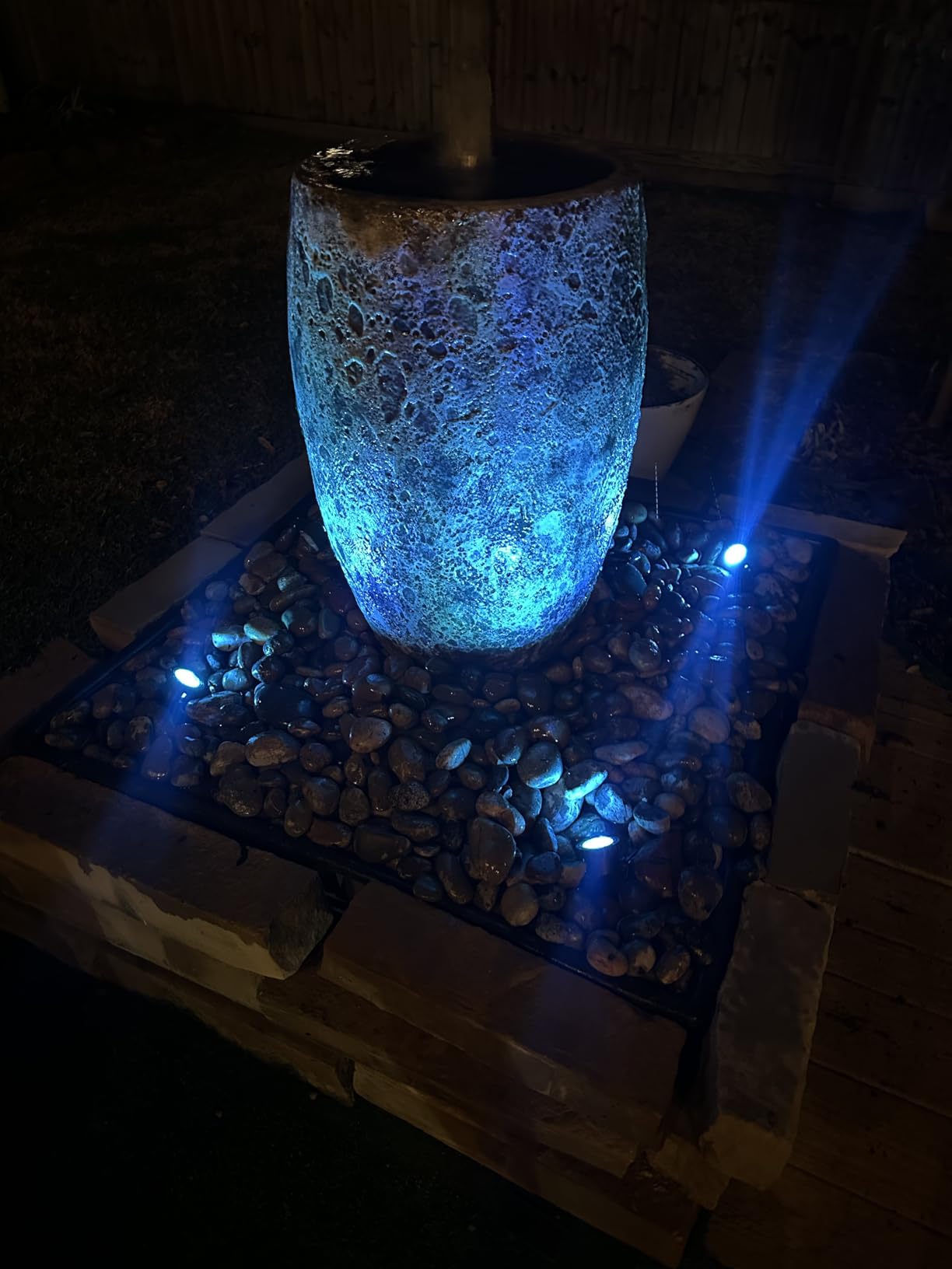 RGB Pond Lights with Timer, LED Underwater Submersible Colorful Landscape Spotlights, 98ft Remote Control IP68 Waterproof Fountain Lights for Fish Aquarium Tank Garden Yard Pool (Set of 4) customer photo 2