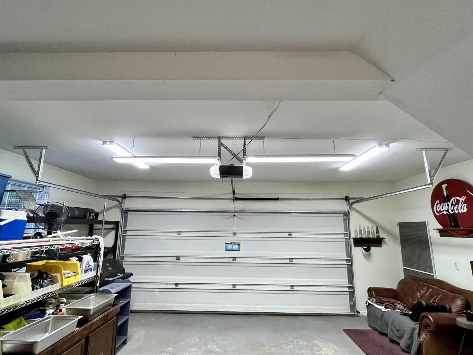 hykolity 4FT LED Wraparound Light with 3 Wattages / 3CCT 55-75W 3000-5000K | 4 Foot LED Wrap Light Fixture With 5500-7500LM, Hardwired, Flush Mount Office Ceiling Light for Garage Office Kitchen, ETL,1P customer photo 1