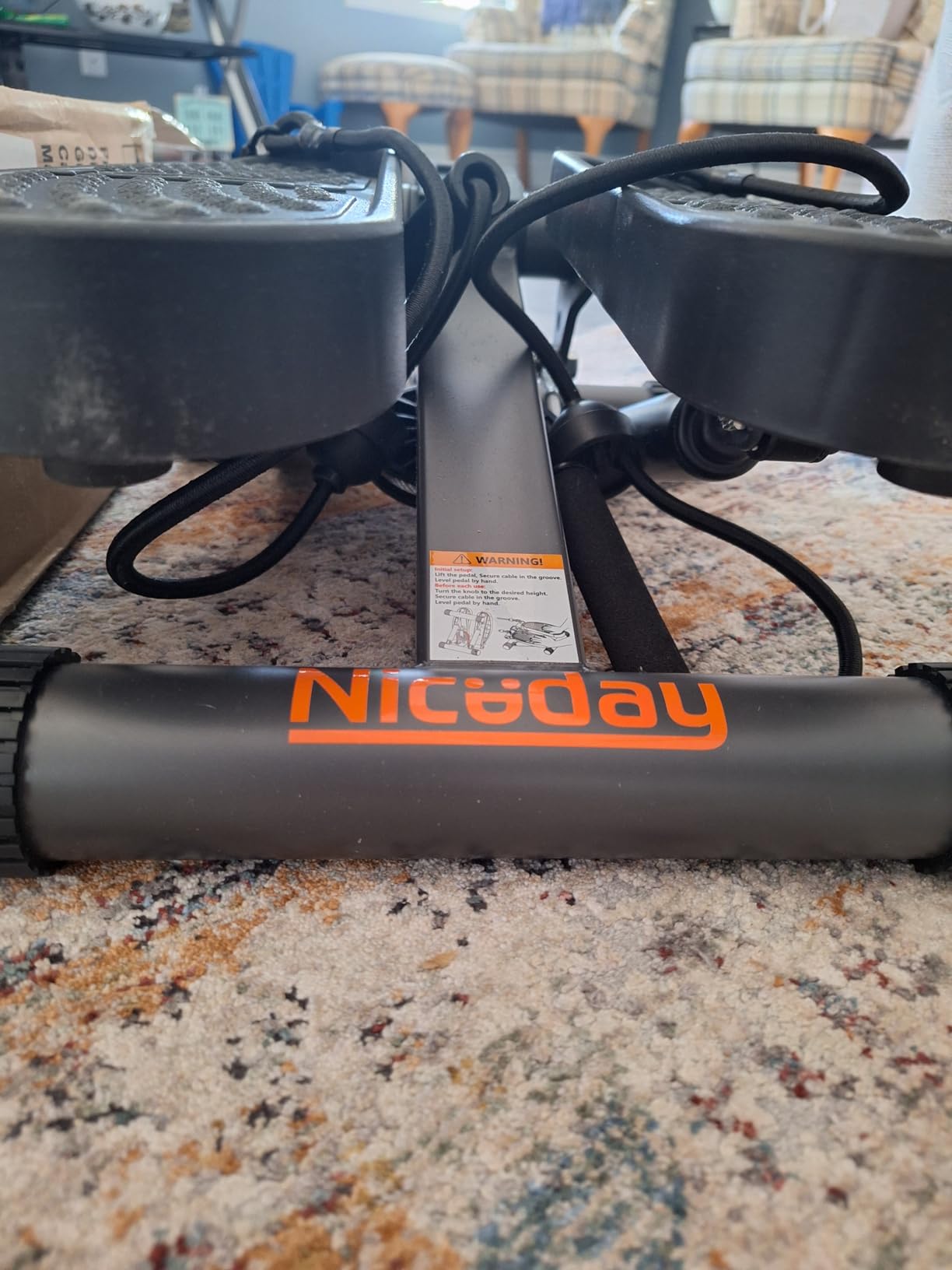 Niceday Steppers for Exercise, Stair Stepper with Resistance Bands, Mini Stepper with 300LBS Loading Capacity, Hydraulic Fitness Stepper with LCD Monitor customer photo 1
