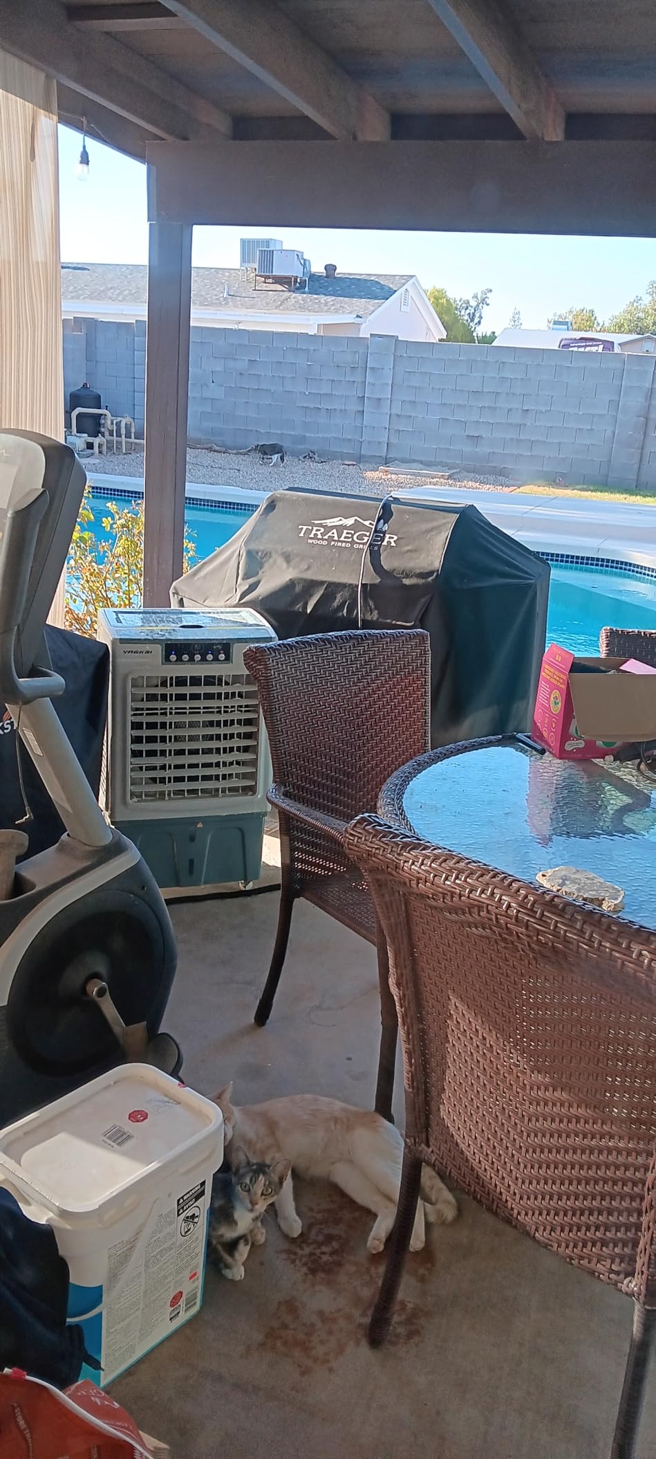VAGKRI Swamp Cooler, 3100CFM Evaporative Air Cooler with 3 Modes & Wind Speeds, 120°Oscillation, 24H Timer, Portable Outdoor Air Conditioner with Auto Fill for Patio Garage Commercial Use, 12 Gallon customer photo 2