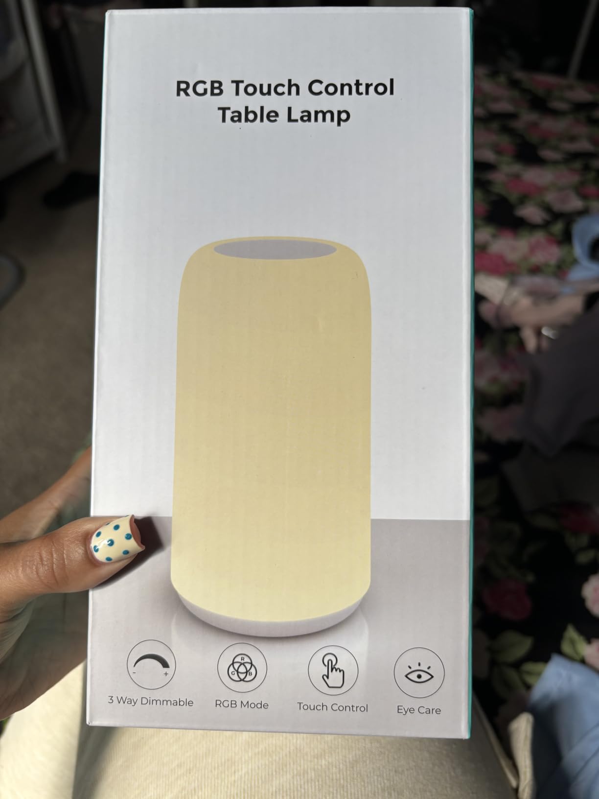 Touch Bedside Table LED Lamp, [Sleek Design & RGB Mode] Multi-Color Dimmable with Warm White Lights, Birthday Gifts for Women Mom, Smart Nightstand Small Lamp for Bedroom Living Room Home Decor customer photo 2