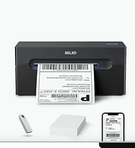 Nelko Bluetooth Thermal Shipping Label Printer, 4x6 Thermal Label Printer | Quick Setup, Fast Speed, Crisp Print Quality, Compatible with iPhone, Android, Windows & Mac, Work with Amazon Shopify Etsy UPS customer photo 1