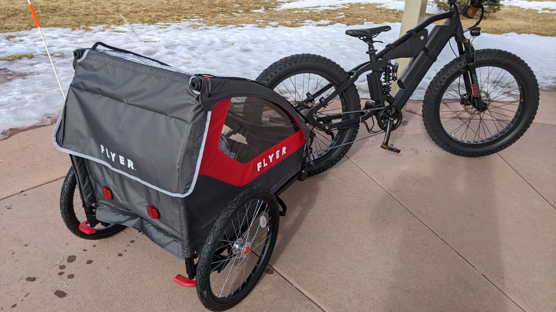 Flyer(TM) Duoflex 2 in 1 Bike Trailer and Double Stroller for Toddlers, 1+ Years customer photo 1
