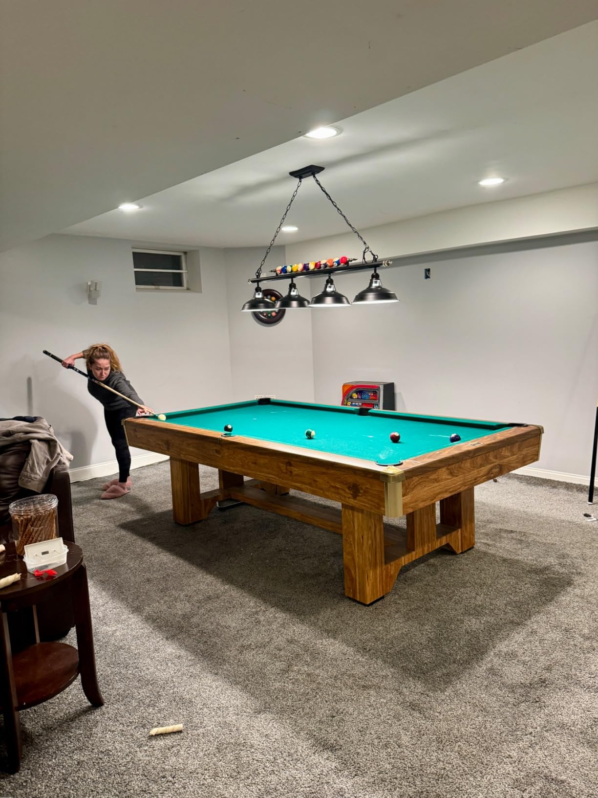 3-Light Billiard Pool Table Lights Hanging Over Pool Table | Black Matte Metal Shades with Billiard Ball Decor, for Billiards Room, Snooker Table, Kitchen Island customer photo 1