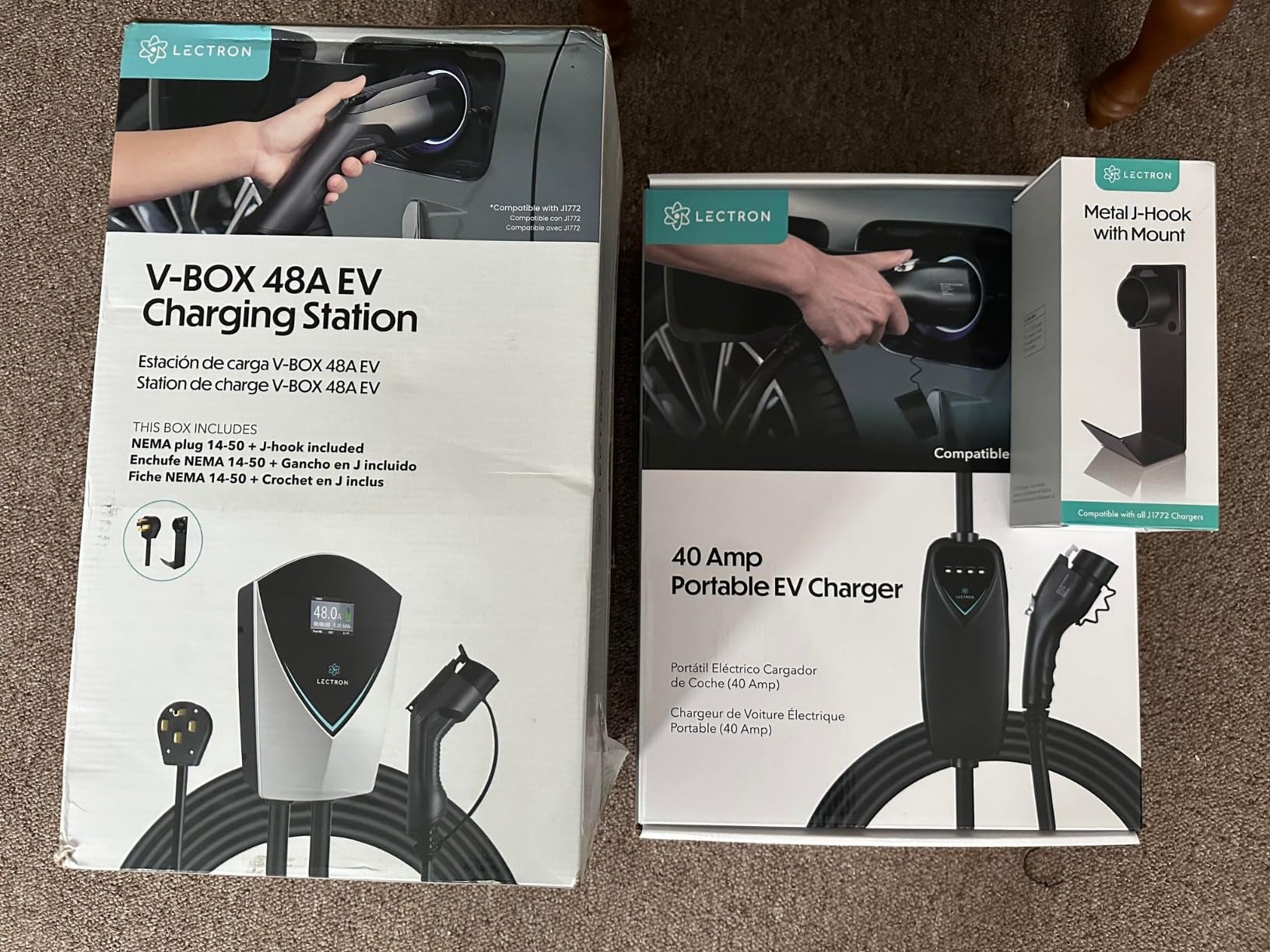 Lectron Level 2 EV Charger - ETL Certified, 240V, 40 Amp, NEMA 14-50 Plug, 16 ft Extension Cord & J1772 Cable- Portable Electric Car Charger for J1772 EVs and Plug-in Hybrid Vehicles customer photo 2