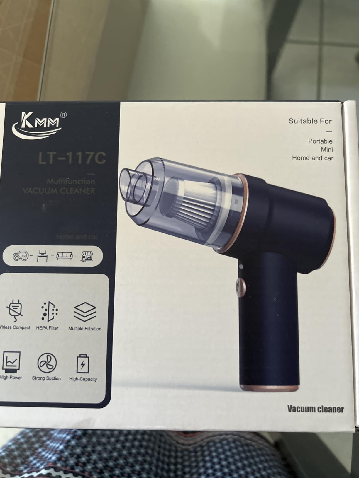 KMM Handheld Car Vacuum Cleaner, 9000Pa Vacuum Cleaner and Air Duster, 120W High Power Hand Held Vacuum with LED Light and Multi-Nozzles for Car, Home, Office, Pet customer photo 2
