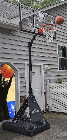 Spalding Momentous EZ Assembly Portable Adjustable Outdoor Basketball Hoop - Assembles in 30 Minutes or Less customer photo 1