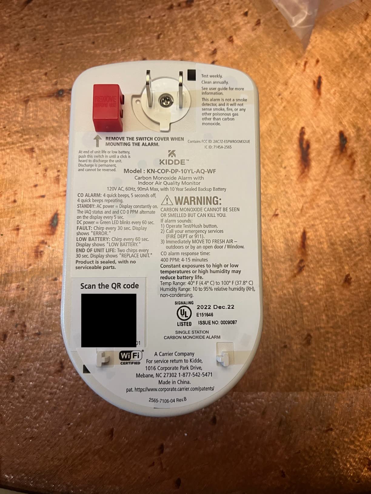 Kidde Smart Carbon Monoxide Detector & Indoor Air Quality Monitor, Plug-in, WiFi, Alexa Compatible Device, Voice & App Alerts customer photo 1