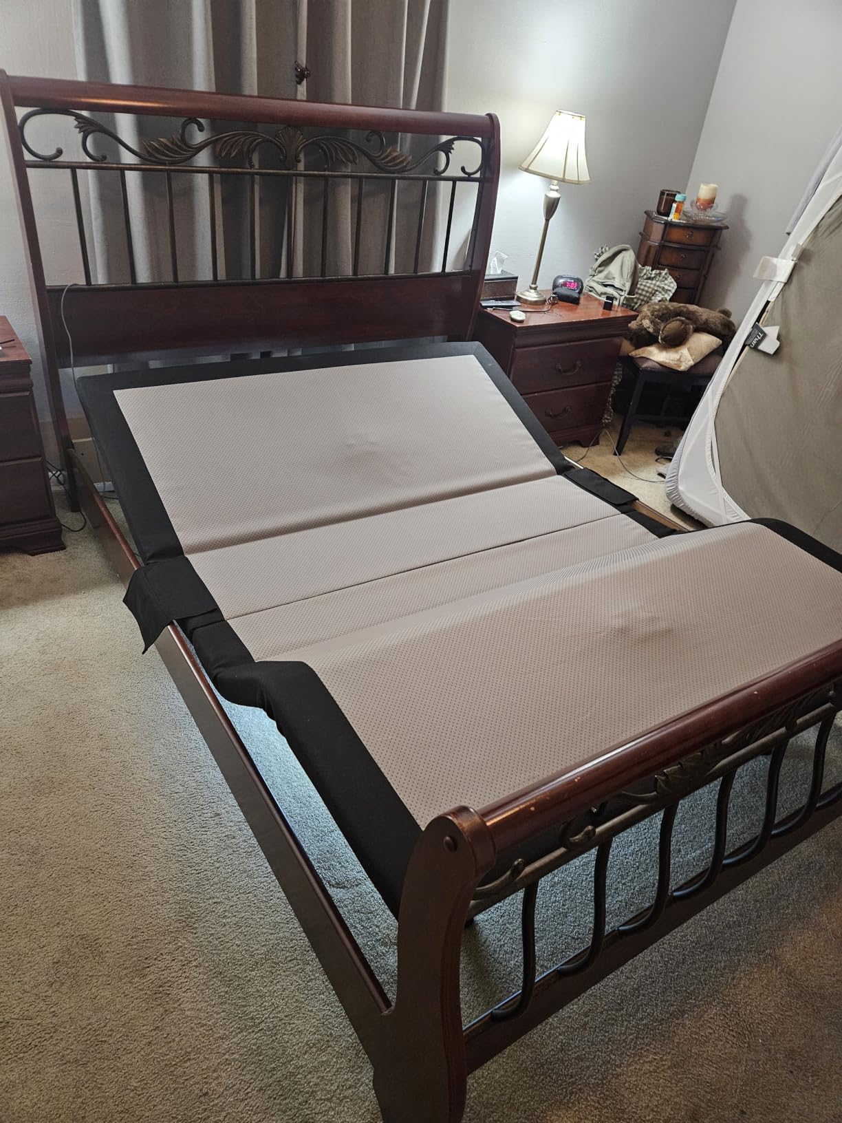 Tami Tami T600 Adjustable Bed Frame Queen Size with Remote & Massage - Electric Beds Bases, Zero Gravity, Dual Side USB, Side Pockets, Nightlight, Quiet Motor, Wireless Remote, 5 Min Easy Assembly customer photo 1