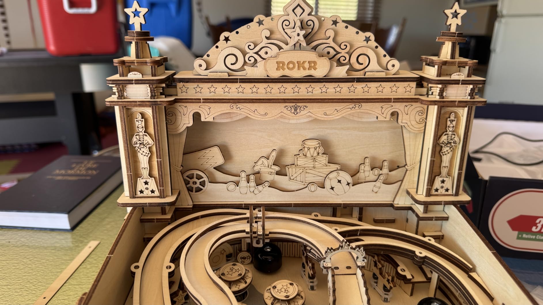 ROKR Miniature Pinball Machine-3D Wooden Puzzles for Adults-DIY Wood Model Kits for Adults-Toy Gifts for Ages 14 and Up customer photo 1