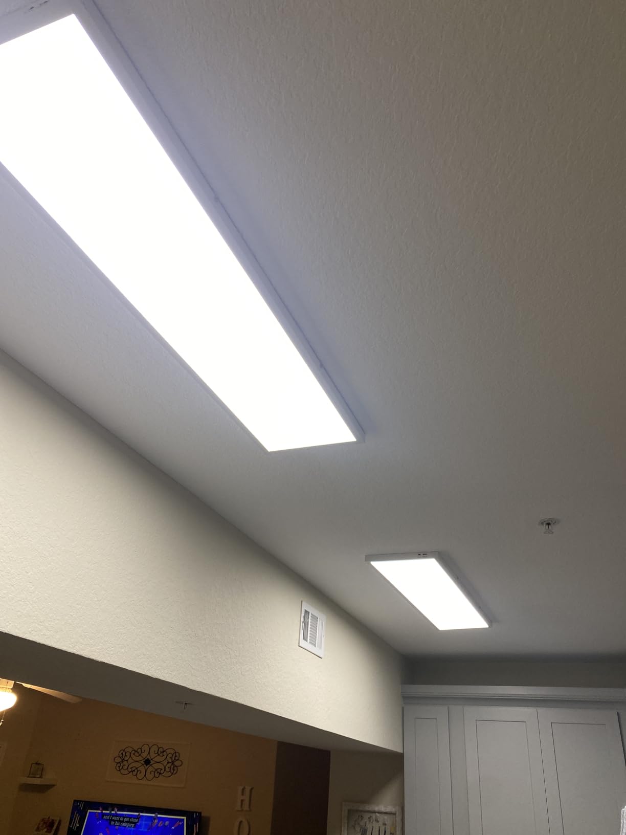 Allsmartlife 1x2 FT LED Flat Panel Light Surface Mount, 24W 2880LM 5CCT 3000K-6000K Selectable, Dimmable Edge-Lit Ceiling Light Fixtures, Flush Mount for Kitchen Garage, White 2-Pack customer photo 2