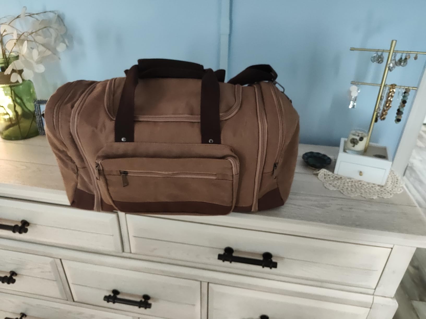 50L Canvas Duffle Bag for Travel Weekend Gym Overnight Carry-on customer photo 2