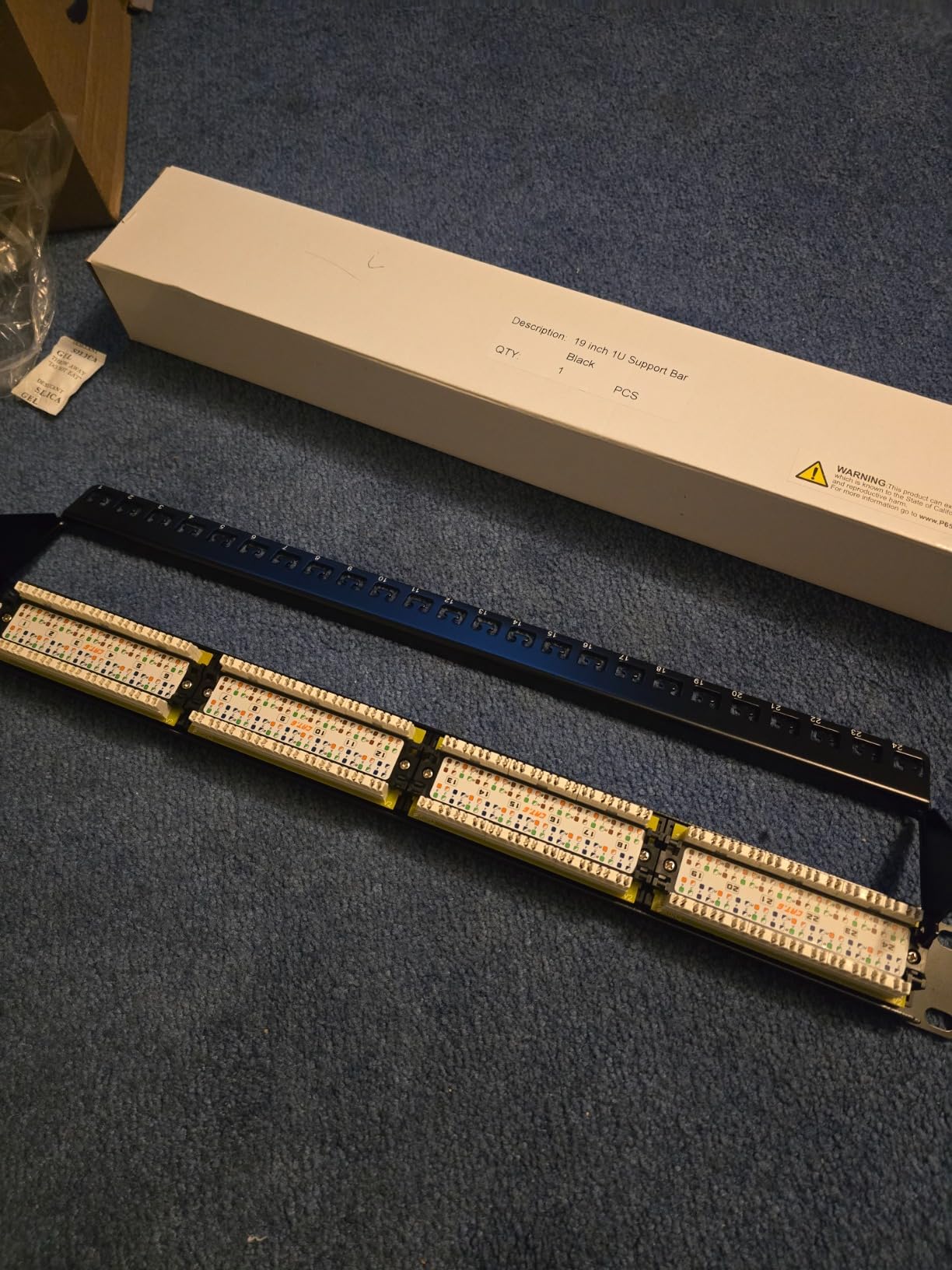 Cable Matters [UL Listed] 24 Port 10Gbps Cat6 Patch Panel with Support Bar | 1U, Rackmount or Wall Mount, 19-Inch, 10 Gigabit Ethernet, Compatible with 110 or Krone Impact Tools customer photo 2
