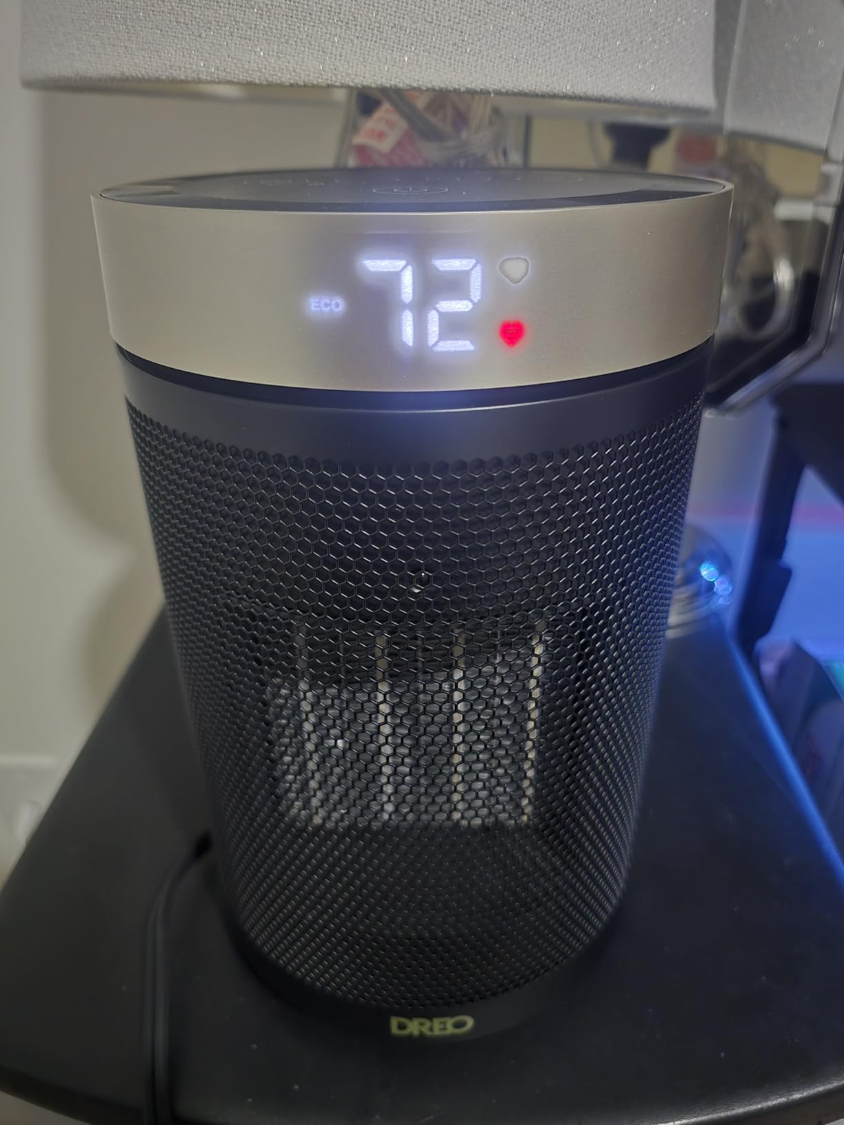 DREO Space Heater, Portable Electric Heaters for Indoor Use with Thermostat | 2026 Upgraded, 34dB Quiet, 12H Timer, 5 Mode, Remote, 1500W PTC Ceramic Fast Safety Heat for Office Bedroom Home, Gold customer photo 1