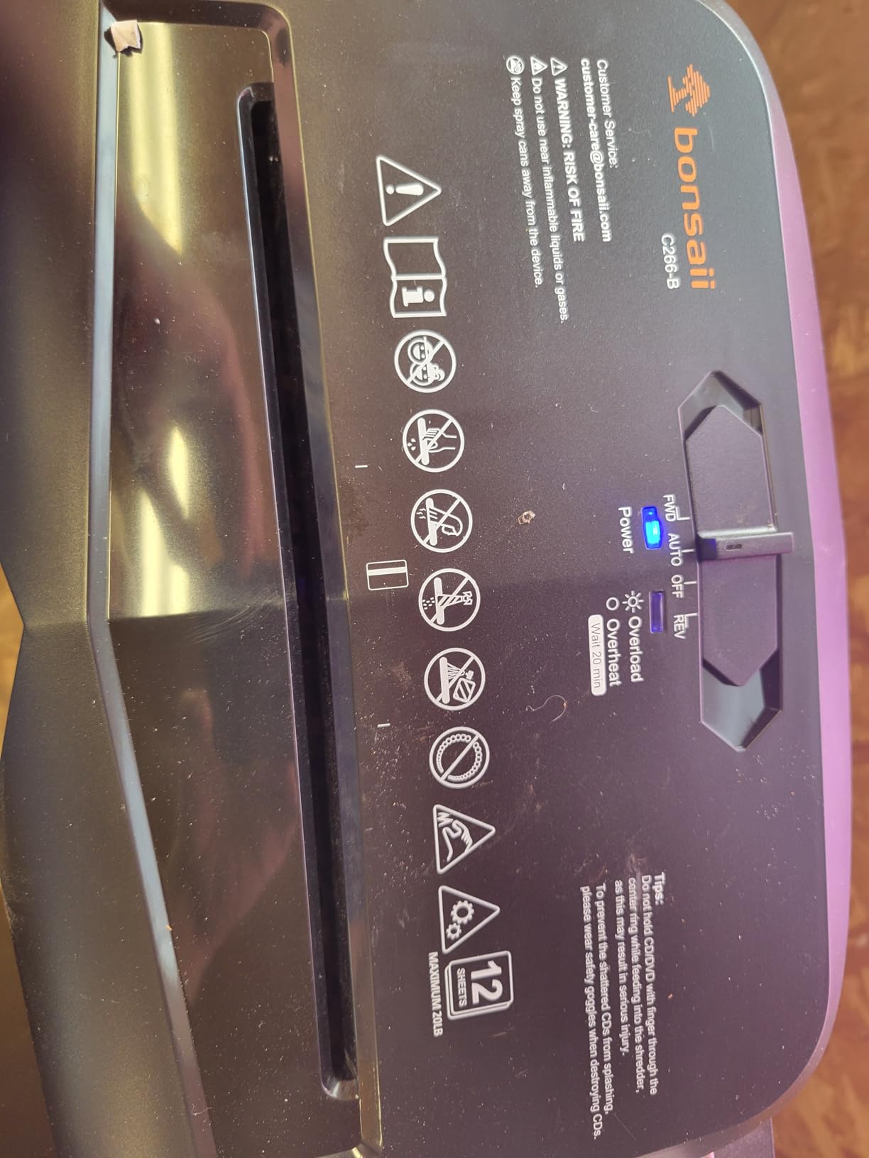 Bonsaii 12-Sheet Micro Cut Heavy Duty Paper Shredder for Home Office customer photo 1