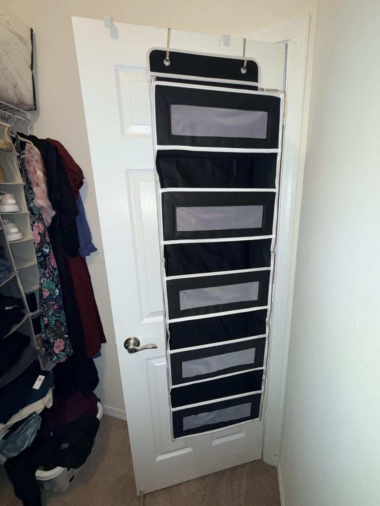 JARLINK Over the Door Organizer for Bedroom, Pantry, Bathroom, 5 Shelf Grey customer photo 1