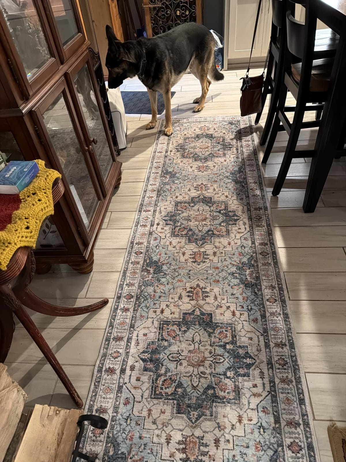 Madane Hallway Runner Rug 2x8 Washable Kitchen Rugs Non-Slip, Turmeric/Grey customer photo 1