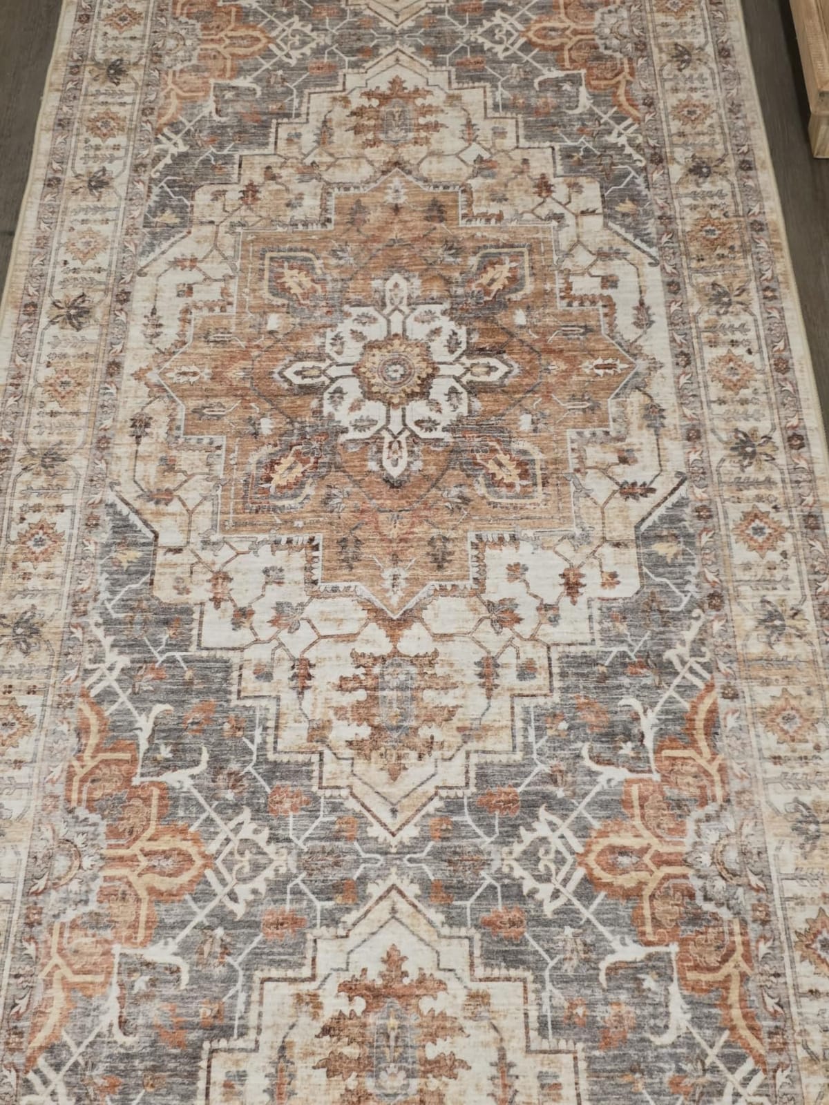 Madane Hallway Runner Rug 2x8 Washable Kitchen Rugs Non-Slip, Turmeric/Grey customer photo 2
