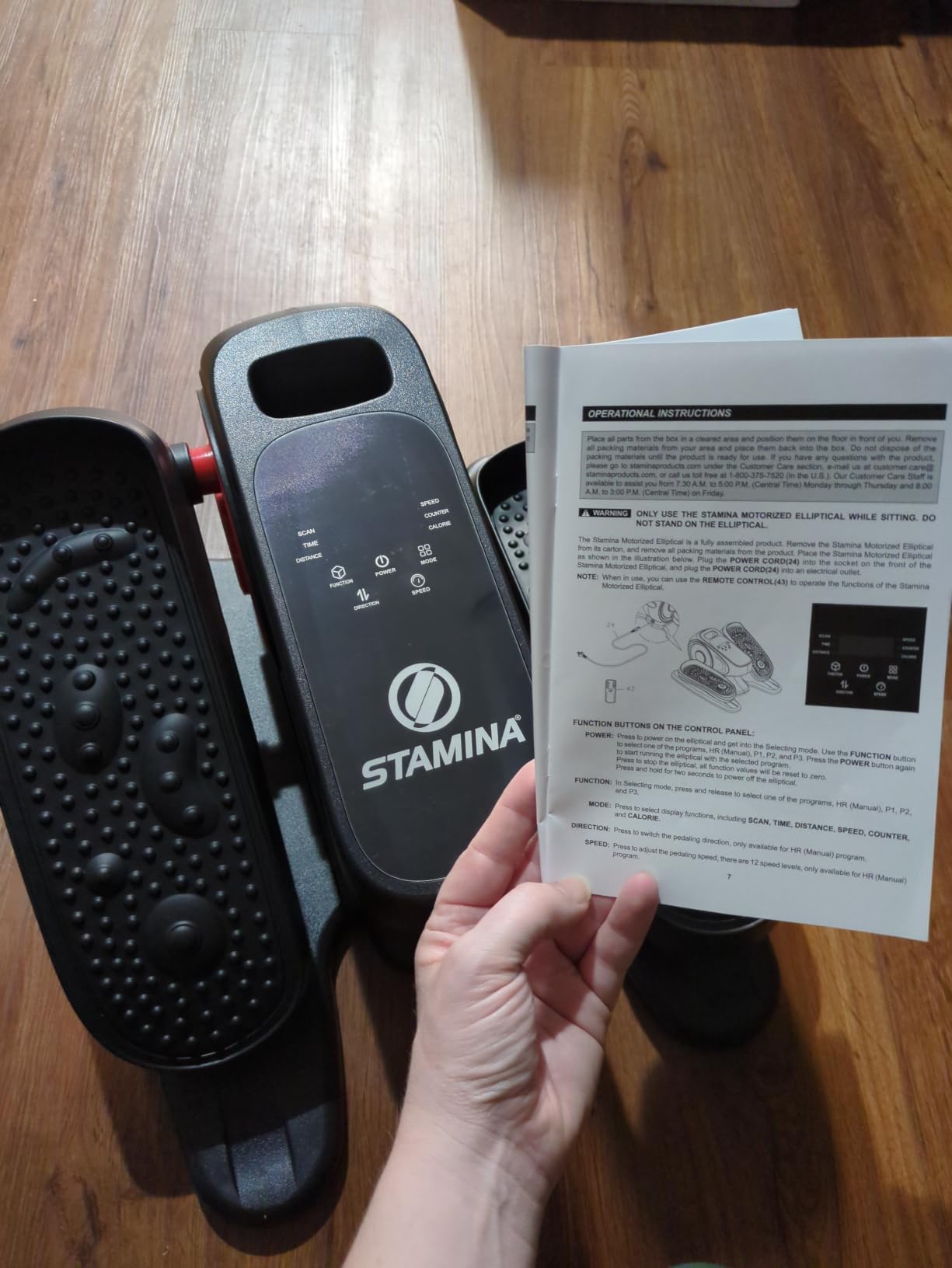 Stamina Inmotion Compact Strider Foot Exercise Machine - Under Desk Elliptical - Standing or Seated Elliptical Fitness Equipment customer photo 2