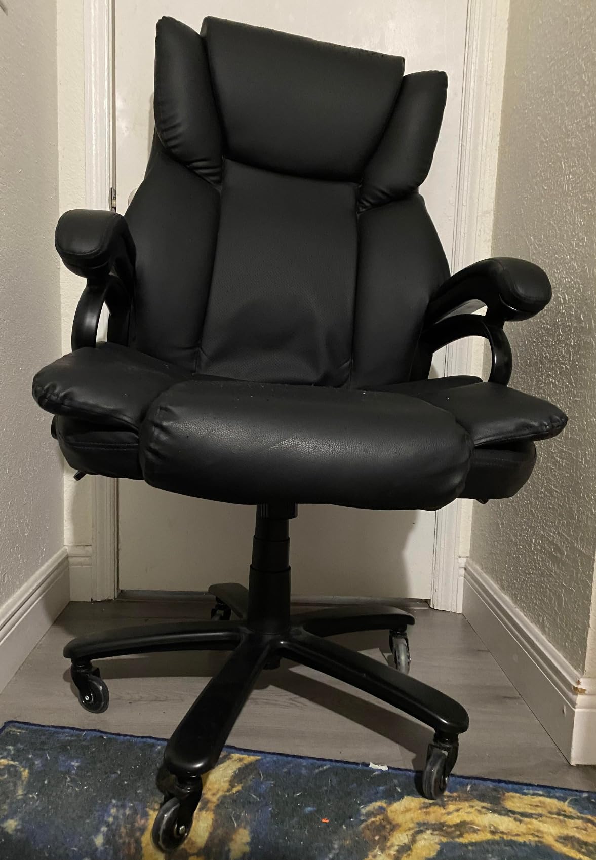 Big and Tall Office Chair, Heavy Duty Office Chair for Heavy People | High Back Executive Desk Chair with Adjustable Lumbar Support, Rubber Wheel, Pocket Spring Cushion customer photo 2