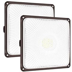 HYPERLITE LED Canopy Light Outdoor: 60W 2-Pack UL Listed 8400LM 5000K Exterior LED Canopy Light Fixture Surface Mount for Parking Garage Gas Station customer photo 2
