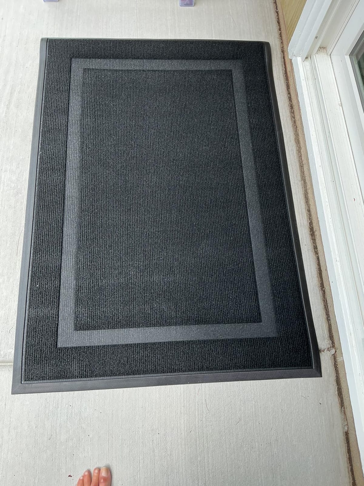OLANLY Front Door Mat Outside 29.5x17, All-Season Heavy-Duty Rubber Doormat customer photo 2