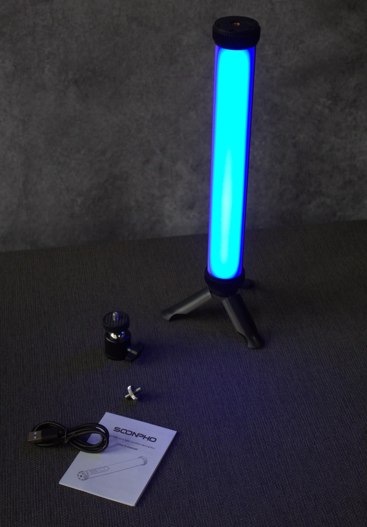 2Pack RGB LED Video Light Stick Wand, 3200K~8500K Magnetic Photography Tube Light, 360° Full RGB Light Stick with 4000mAh Battery for YouTube Video, Vlog, Live Game Streaming customer photo 1