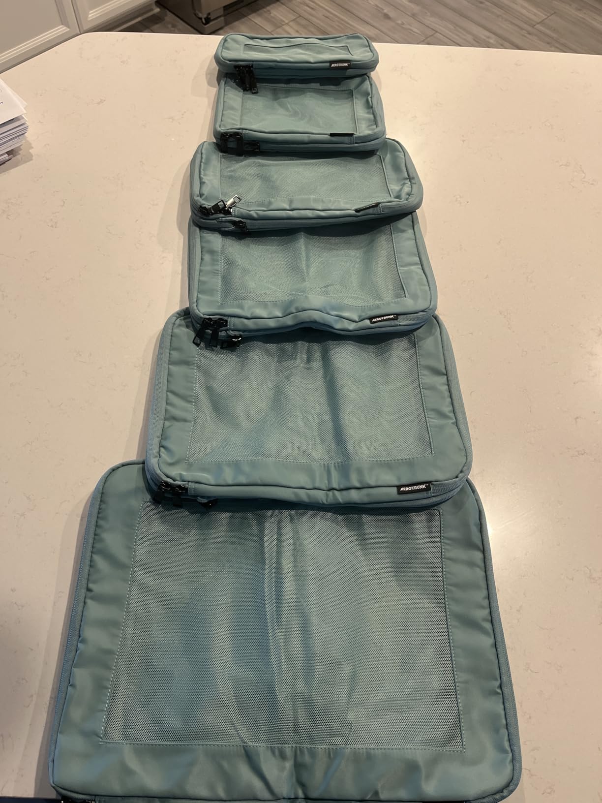 Aerotrunk Compression Packing Cubes for Travel, 6-Pack, Beige customer photo 2