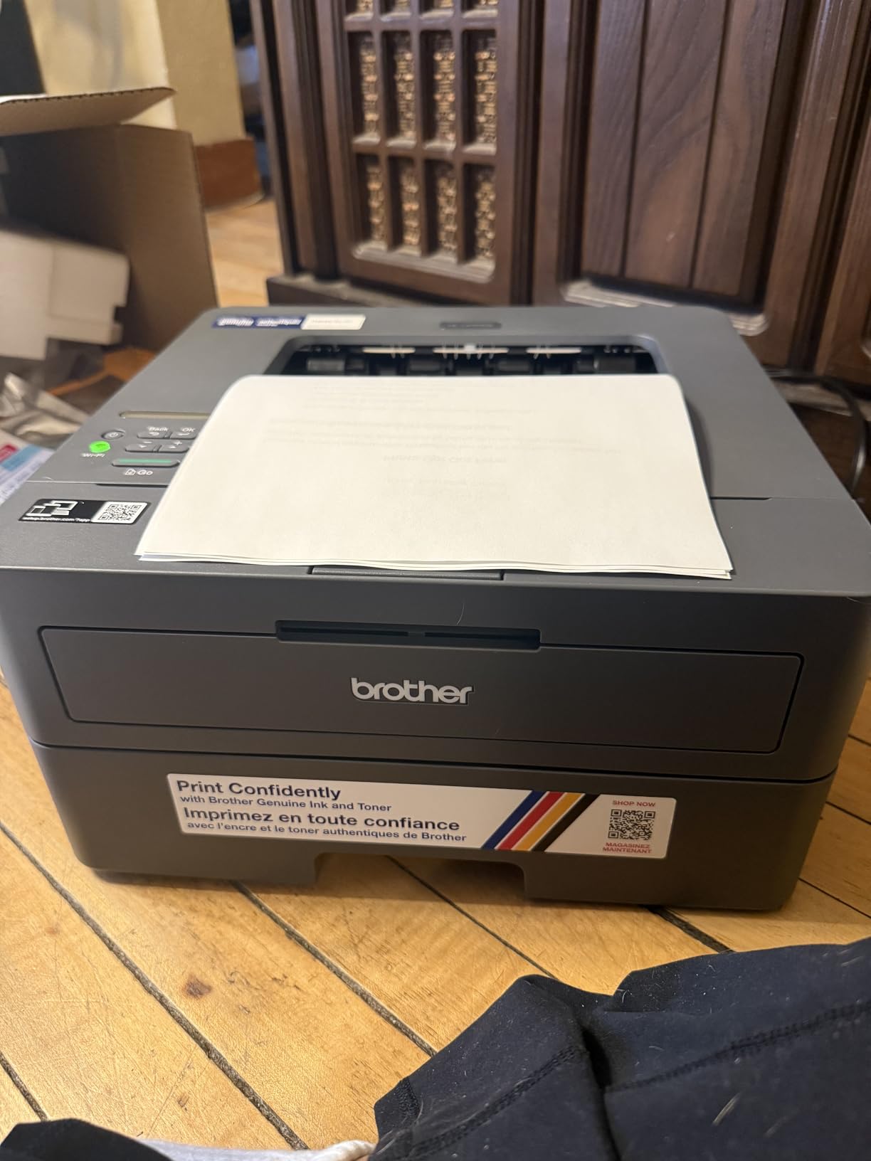 Brother HL-L2405W Wireless Compact Monochrome Laser Printer with Mobile Printing, Black & White Output | Includes Refresh Subscription Trial(1), Works with Alexa customer photo 1