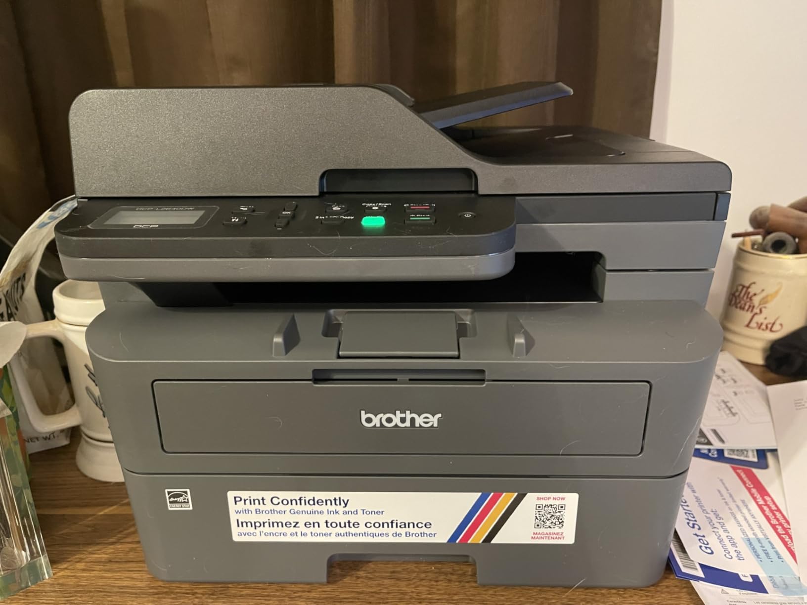 Brother DCP-L2640DW Wireless Compact Monochrome Multi-Function Laser Printer with Copy and Scan, Duplex, Mobile, Black & White | Includes Refresh Subscription Trial(1), Works with Alexa customer photo 2