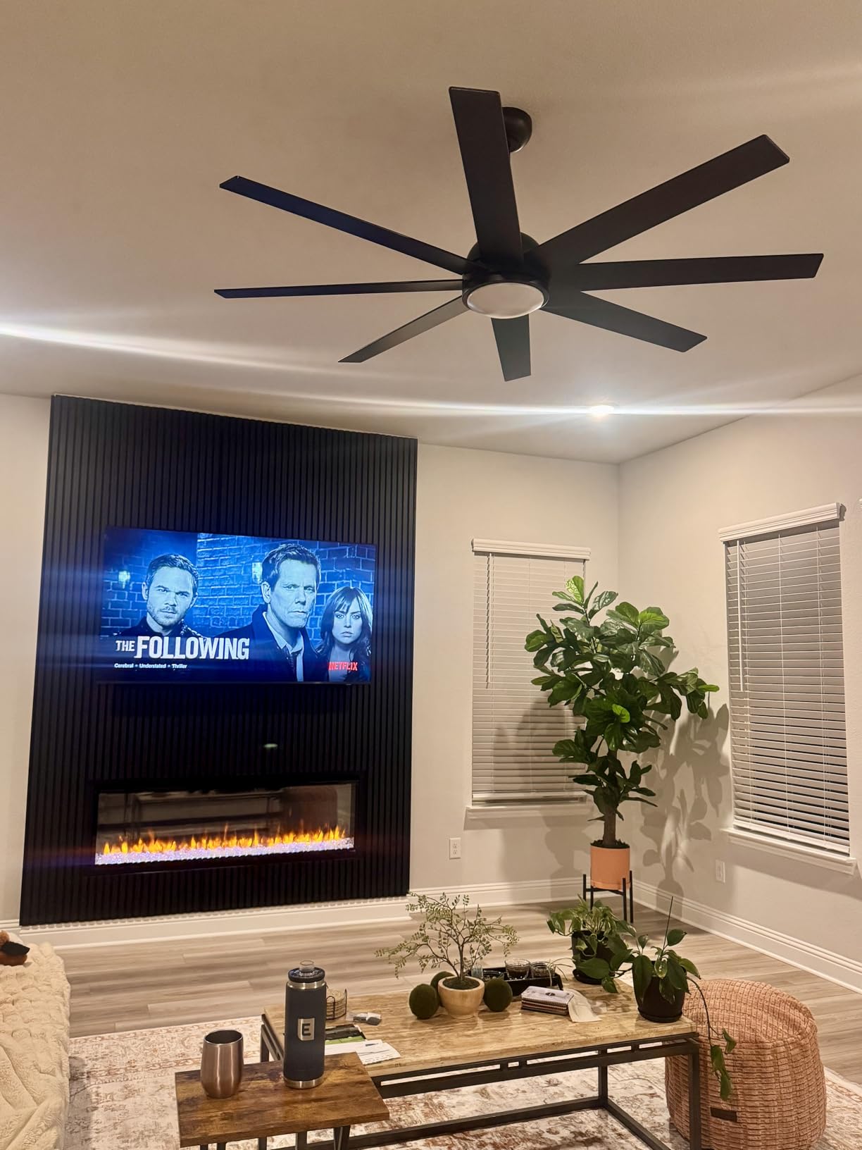 Fanbulous 65 Inch Black Ceiling Fans with 3CCT Lights and Remote | 6 Speeds, Quiet Reversible DC Motor, 24W LED, 8 Blades, Indoor/Outdoor, for Living Room Bedroom Patio customer photo 1