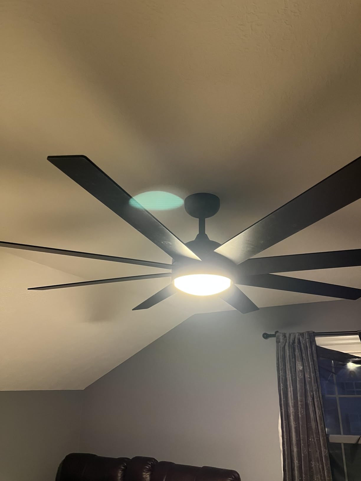 Fanbulous 65 Inch Black Ceiling Fans with 3CCT Lights and Remote | 6 Speeds, Quiet Reversible DC Motor, 24W LED, 8 Blades, Indoor/Outdoor, for Living Room Bedroom Patio customer photo 2