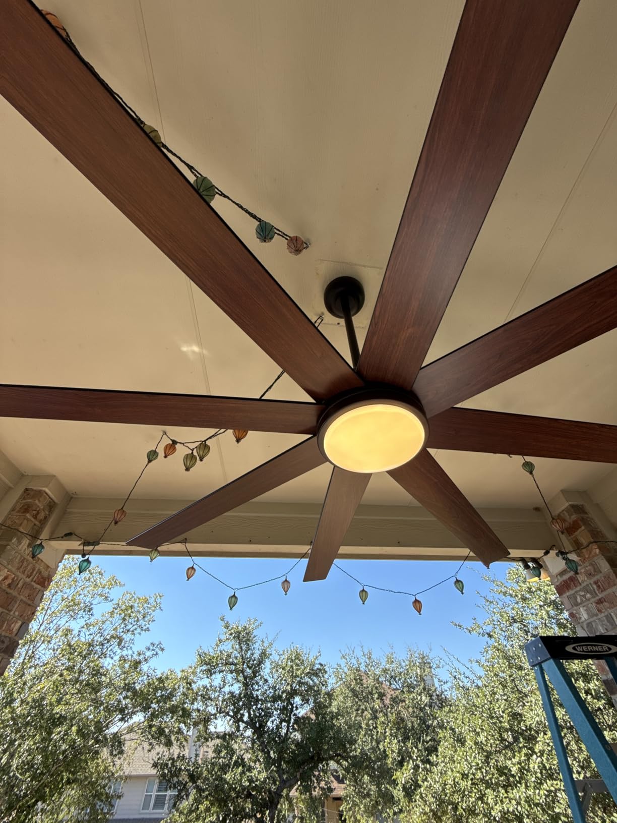 Fanbulous 72 inch Ceiling Ceiling Fan with Light and Remote, Black | 8 Blades Dual-Finish, 6 Speeds, 6600 CFM, Quiet DC Motor, 3CCT Adjustable, 24W LED light, for Bedroom, Living Room, Outdoor customer photo 1