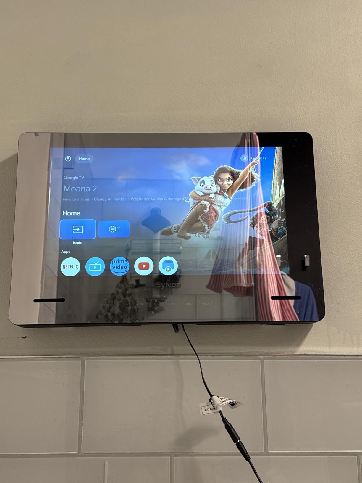 SYLVOX 19'' Smart TV Bathroom Magic Mirror Waterproof LED TV 1080P 500NITS High Brightness Dual Front Speakers Wall mounting Suitable for Bathrooms,Hotels,Saunas customer photo 2