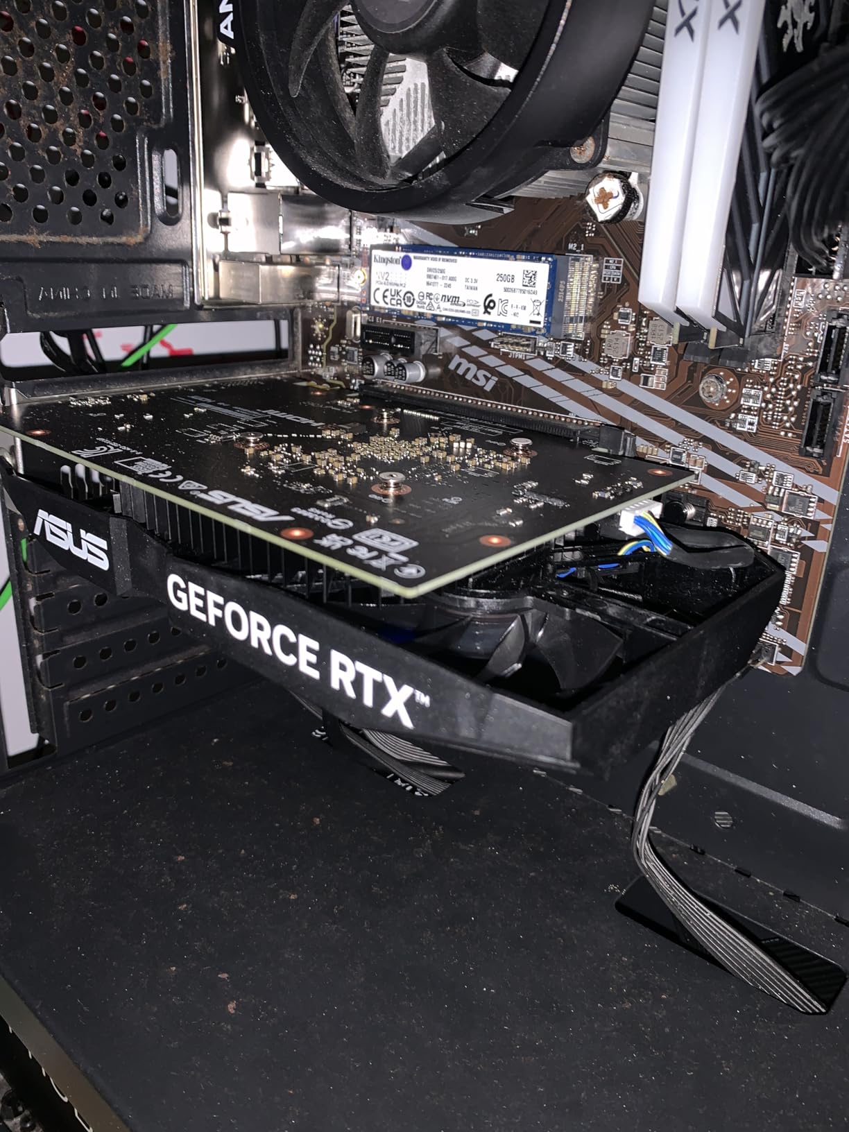 ASUS Dual NVIDIA GeForce RTX 3050 6GB GDDR6 OC Edition Gaming Graphics Card - PCIe 4.0, HDMI 2.1, DisplayPort 1.4a, 2-Slot Design, Axial-tech Fan Design, Steel Bracket, 3 Year Warranty customer photo 1