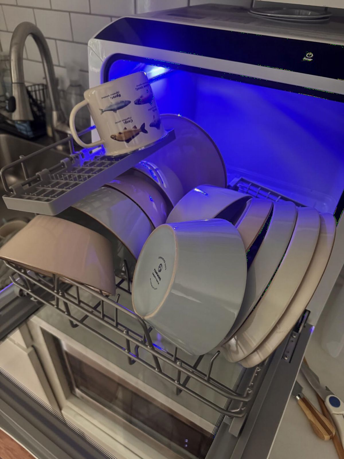 EUHOMY Countertop Dishwasher Portable with 6 Programs, 5L Built-in Water Tank for Apartments & RV, 167℉ High-Temp, No Hookup Needed, Mini Dishwasher with Baby Care, Air Dry/Quick/ECO/Fruit/Normal Mode customer photo 1