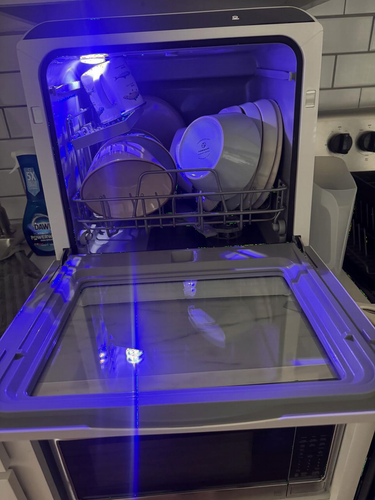 EUHOMY Countertop Dishwasher Portable with 6 Programs, 5L Built-in Water Tank for Apartments & RV, 167℉ High-Temp, No Hookup Needed, Mini Dishwasher with Baby Care, Air Dry/Quick/ECO/Fruit/Normal Mode customer photo 2
