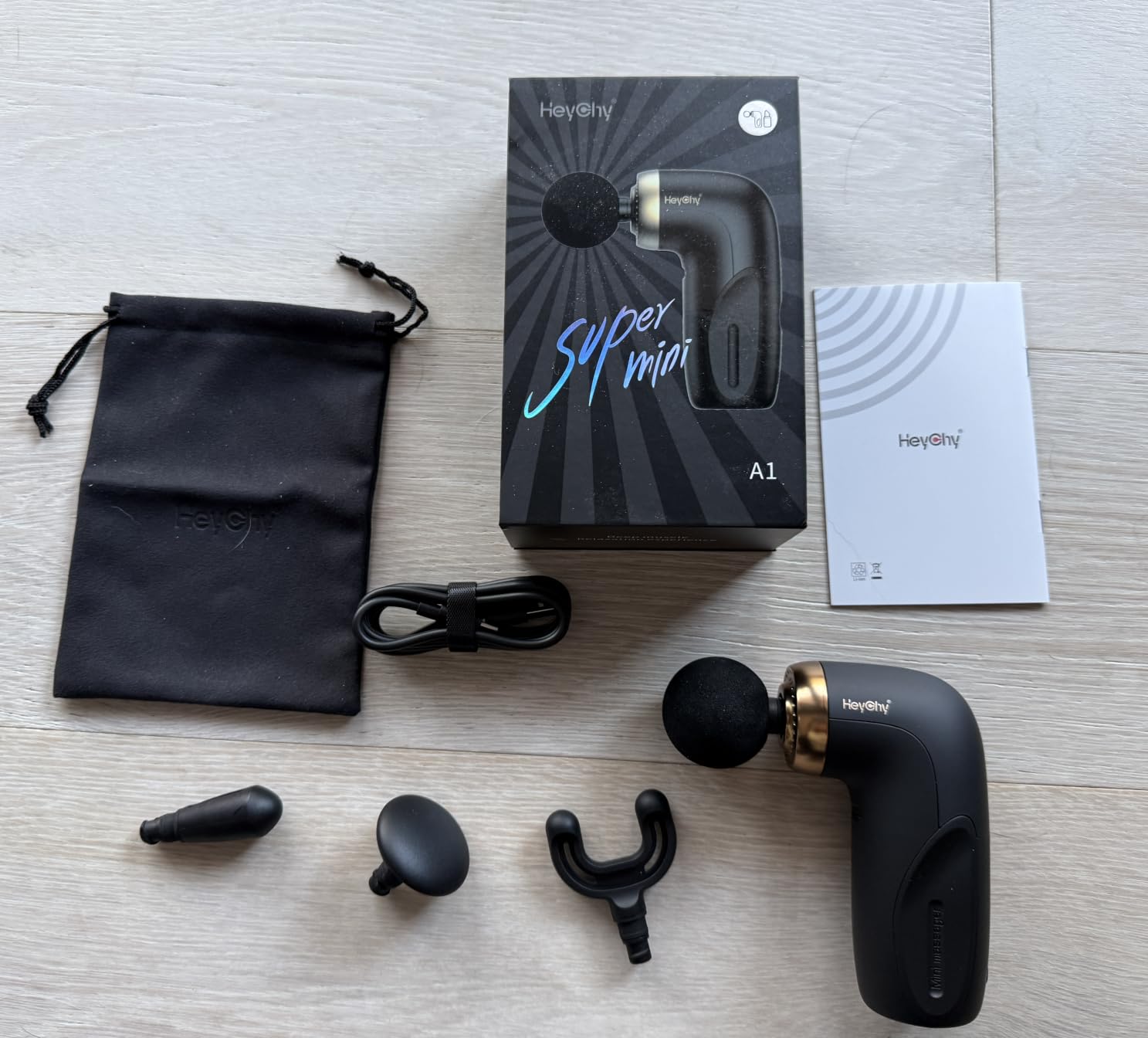 A1 Mini Massage Gun, Portable Deep Tissue Massager, Black | FSA Eligible & HSA Approved 0.6 lb Lightweight Design For Athletes, Travelers And Office Users Seeking Muscle Relaxation. customer photo 2