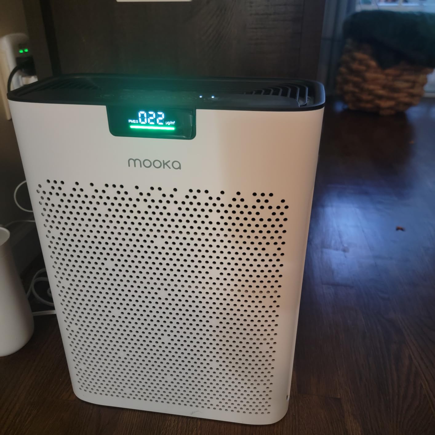MOOKA Air Purifier for Home Bedroom Large Room 2200 Ft², True HEPA Filter | Washable Pre-Filter, Auto Mode, Quiet Sleep Mode, Air Quality Monitor, Air Cleaner for Pet Dust Smoke Pollen, KJ190H White customer photo 1