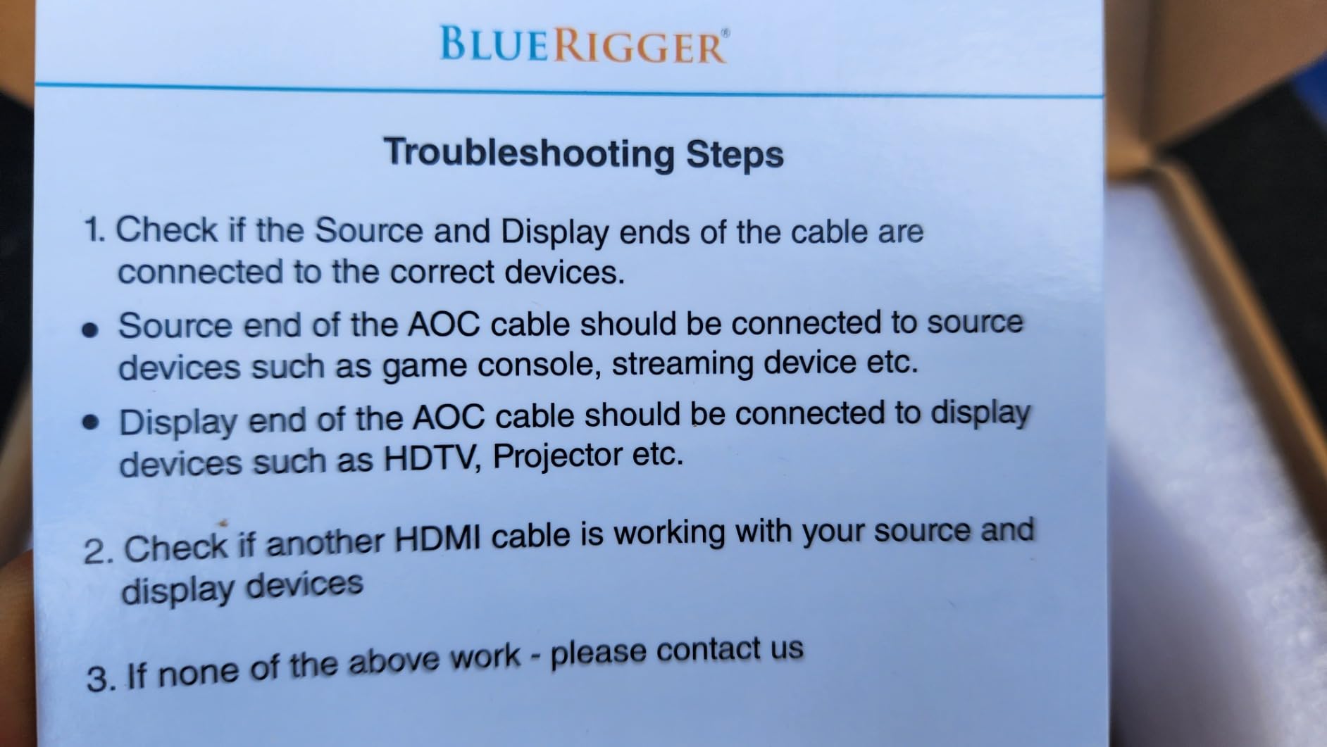 BlueRigger 8K Fiber Optic HDMI Cable 100FT (48Gbps, in-Wall CL3 Rated, 8K 60Hz, 4K 144Hz, HDCP 2.3, HDR10+) Ultra High Speed Long HDMI AOC 2.1 Cable - for Gaming, VR, HDTV, Monitor, PC customer photo 1