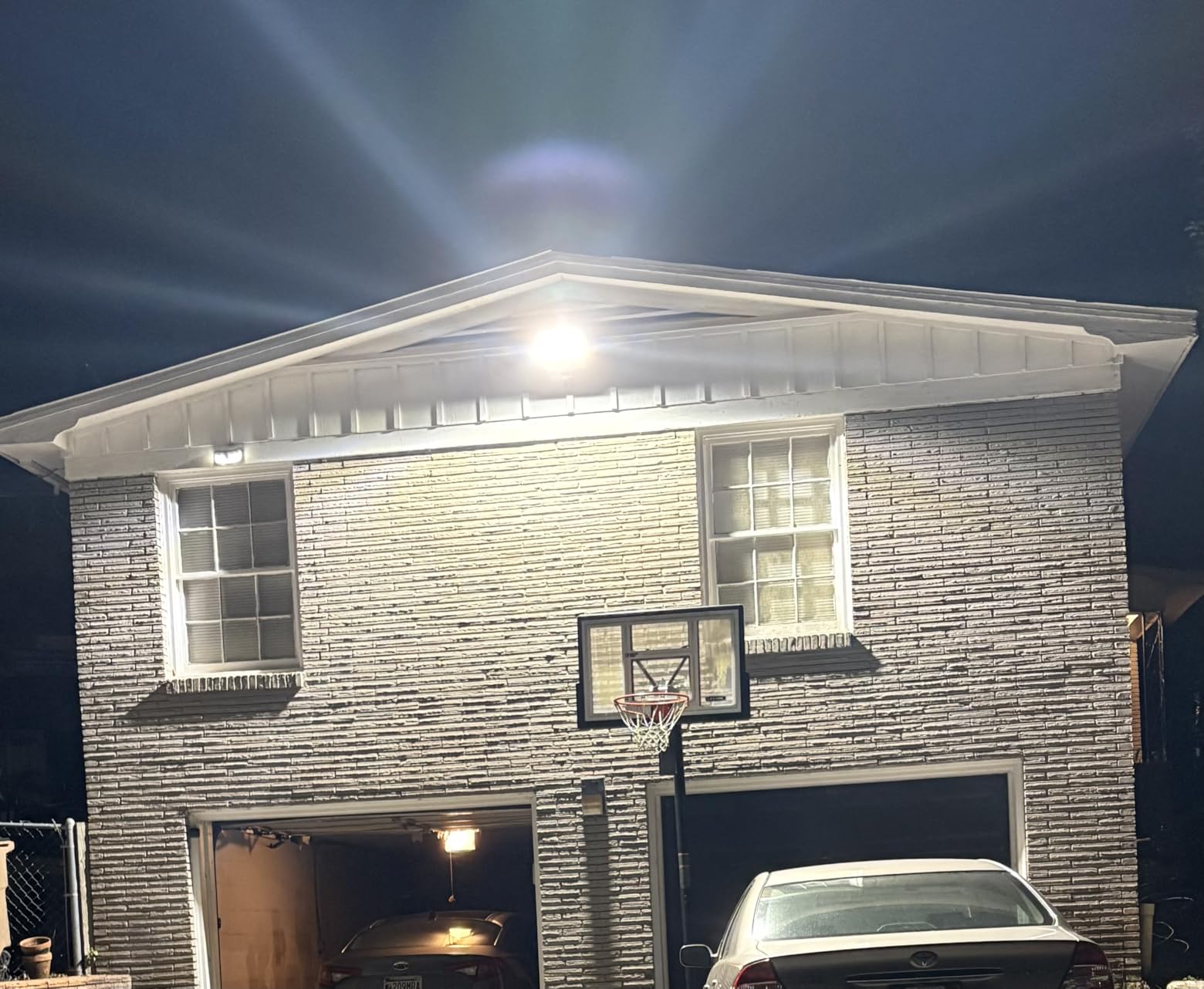 LED Parking Lot Light 300W, UL Listed 42,000LM 5000K Shoebox Light with Dusk to Dawn Photocell, Adjustable Arm Mount, IP66 Waterproof, Commercial LED Area Security for Parking Lot, Roadway, 2PACK customer photo 1